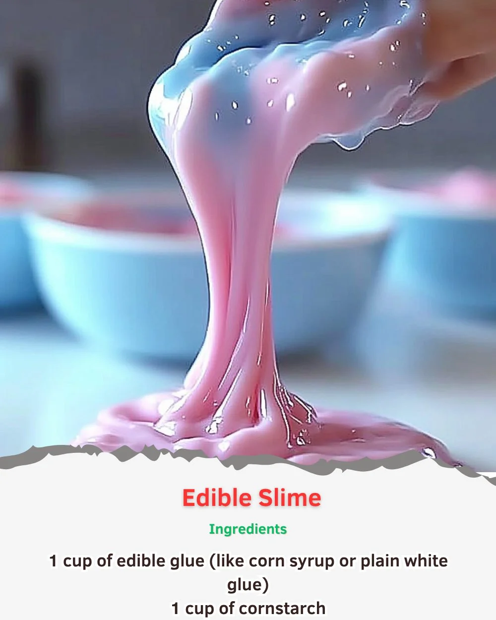 Colorful edible slime in various shapes and flavors for kids