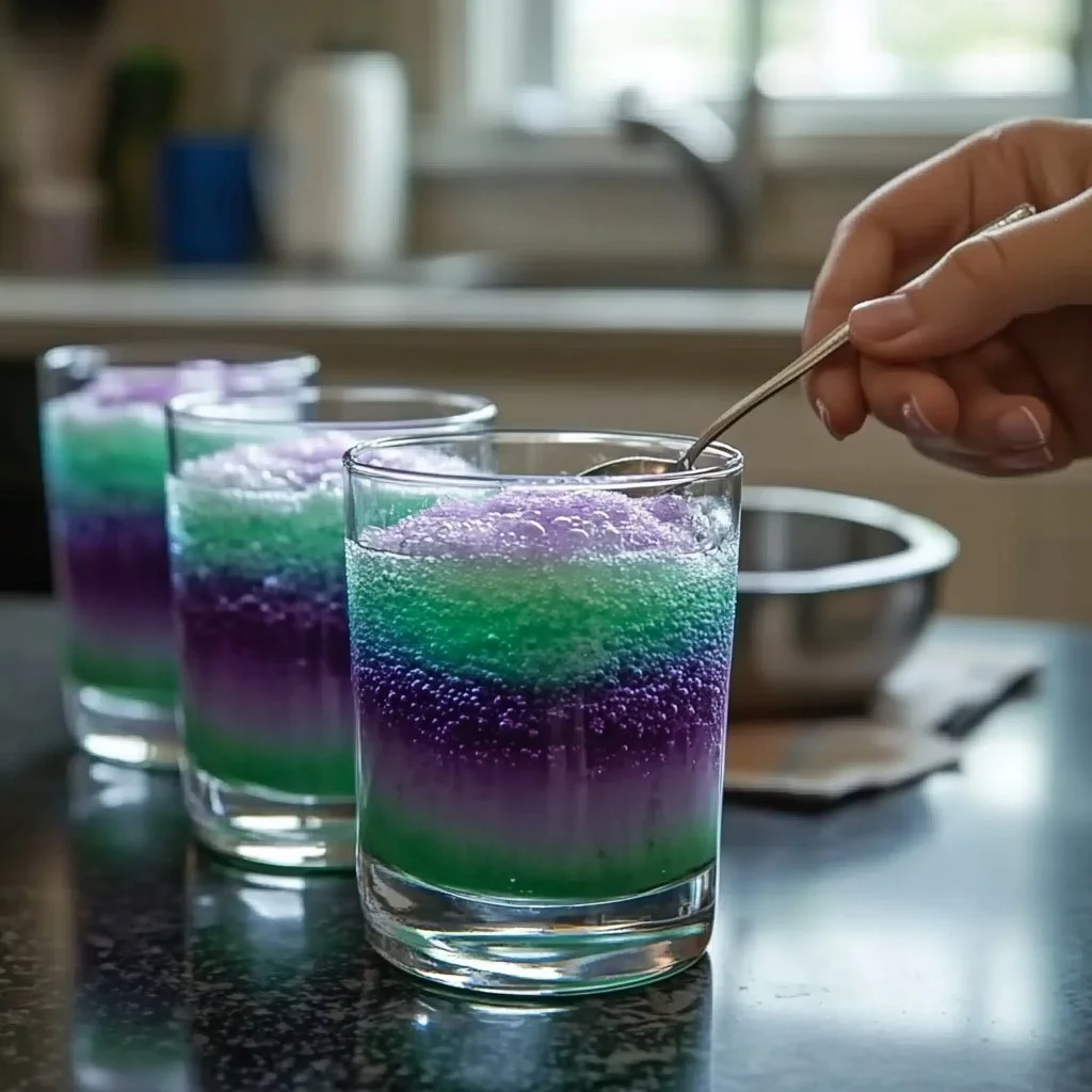 Child performing fizzing Witch Potion experiment