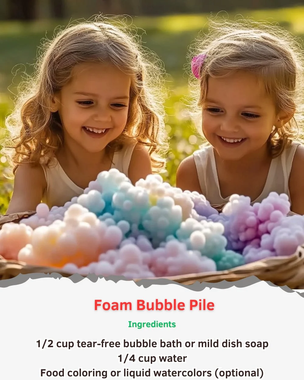 Colorful foam bubble pile ideal for creative activities and play.