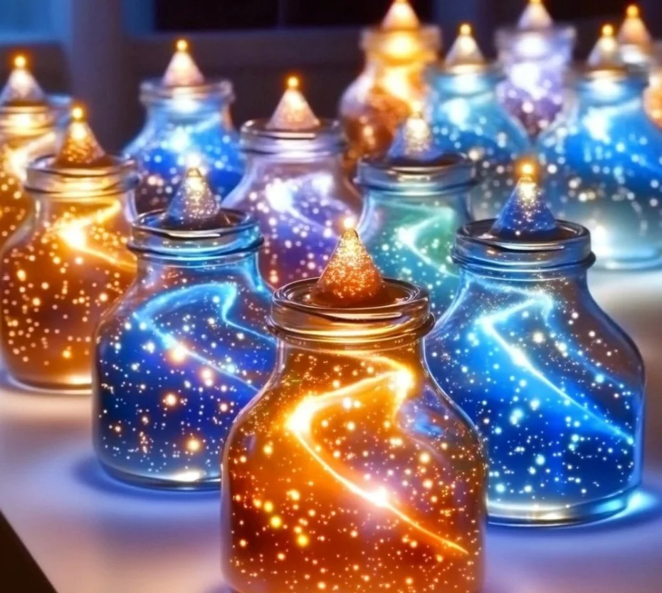 Glitter Fireworks Volcano illuminating the night with colorful sparks.