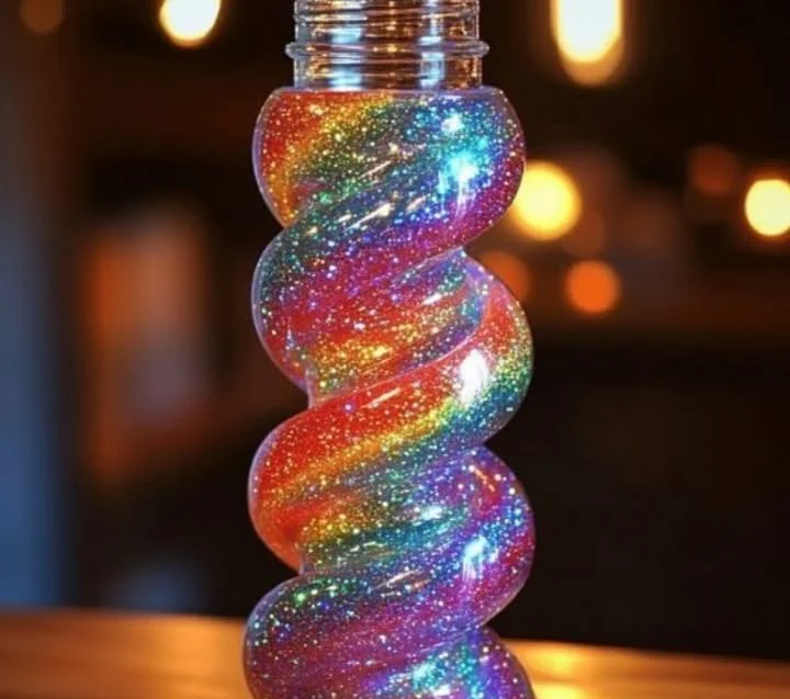 Glitter tornado tube for creative crafts and decorative projects