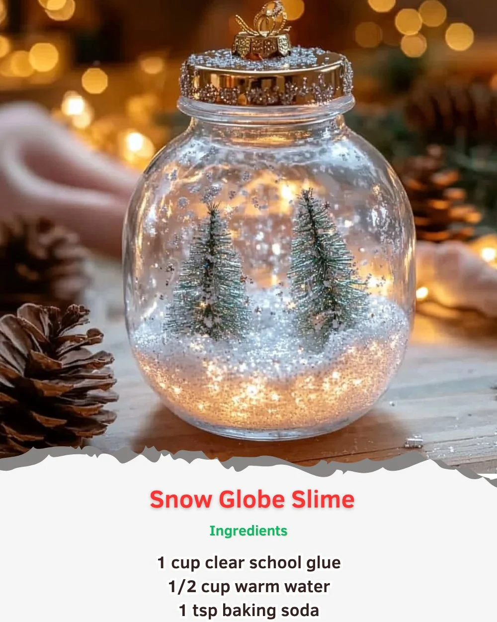 Colorful Snow Globe Slime with sparkles and beads for a delightful sensory experience.