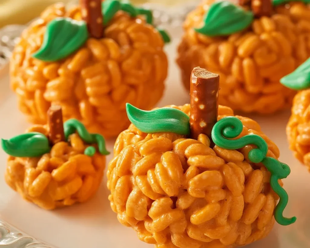 Colorful Halloween Rice Krispie Treats with marshmallows and fun toppings.