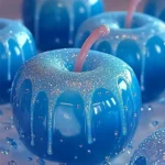 Sweet Ocean Candy Apples topped with colorful ocean-themed decor