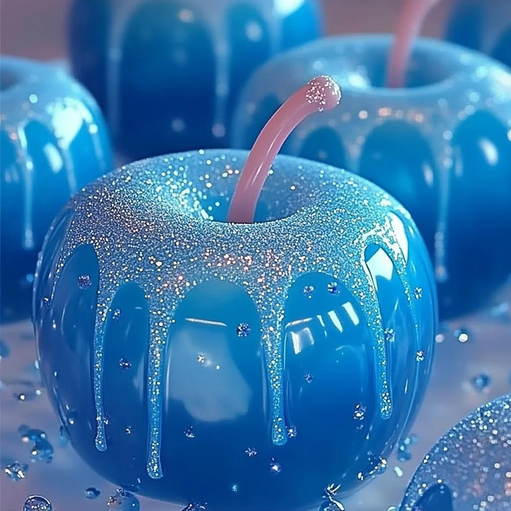Sweet Ocean Candy Apples topped with colorful ocean-themed decor