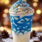 Winter Wonderland Frappuccino topped with whipped cream and festive decorations