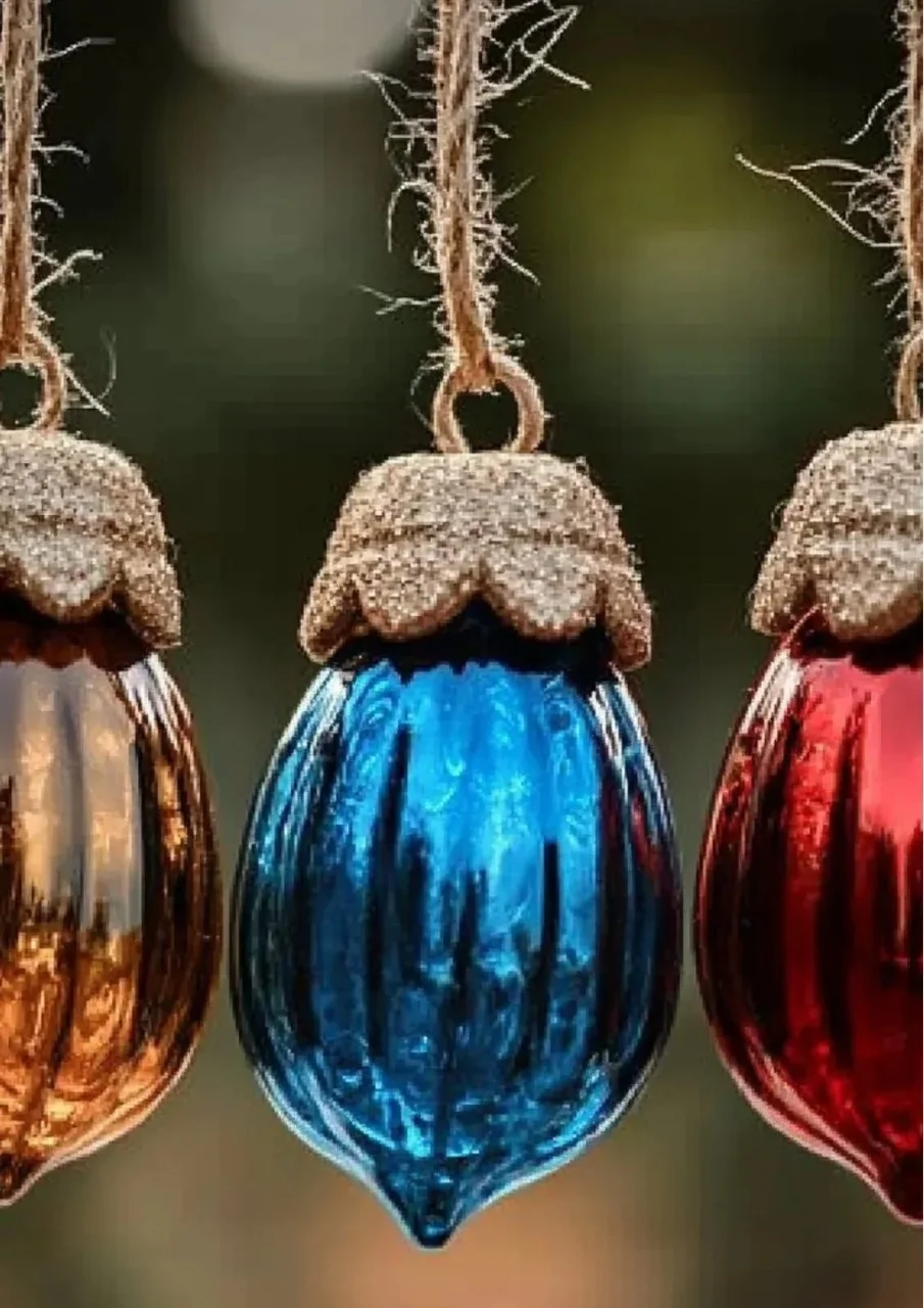 Beautiful acorn ornaments for seasonal home decor