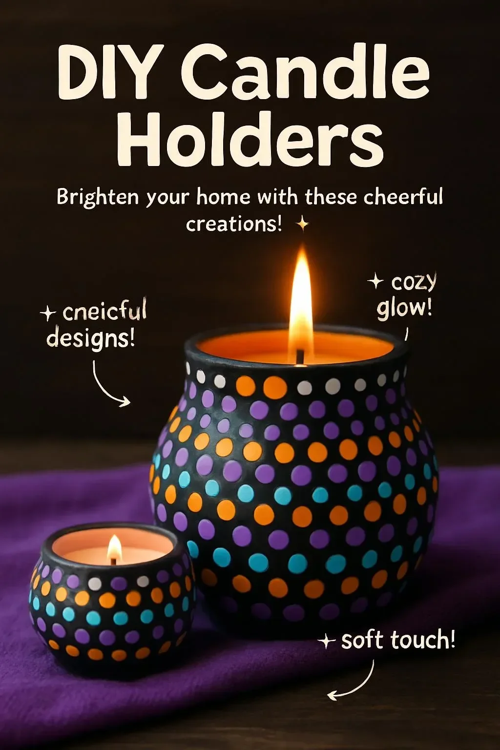 Handcrafted DIY candle holders for home decor and ambiance enhancement.