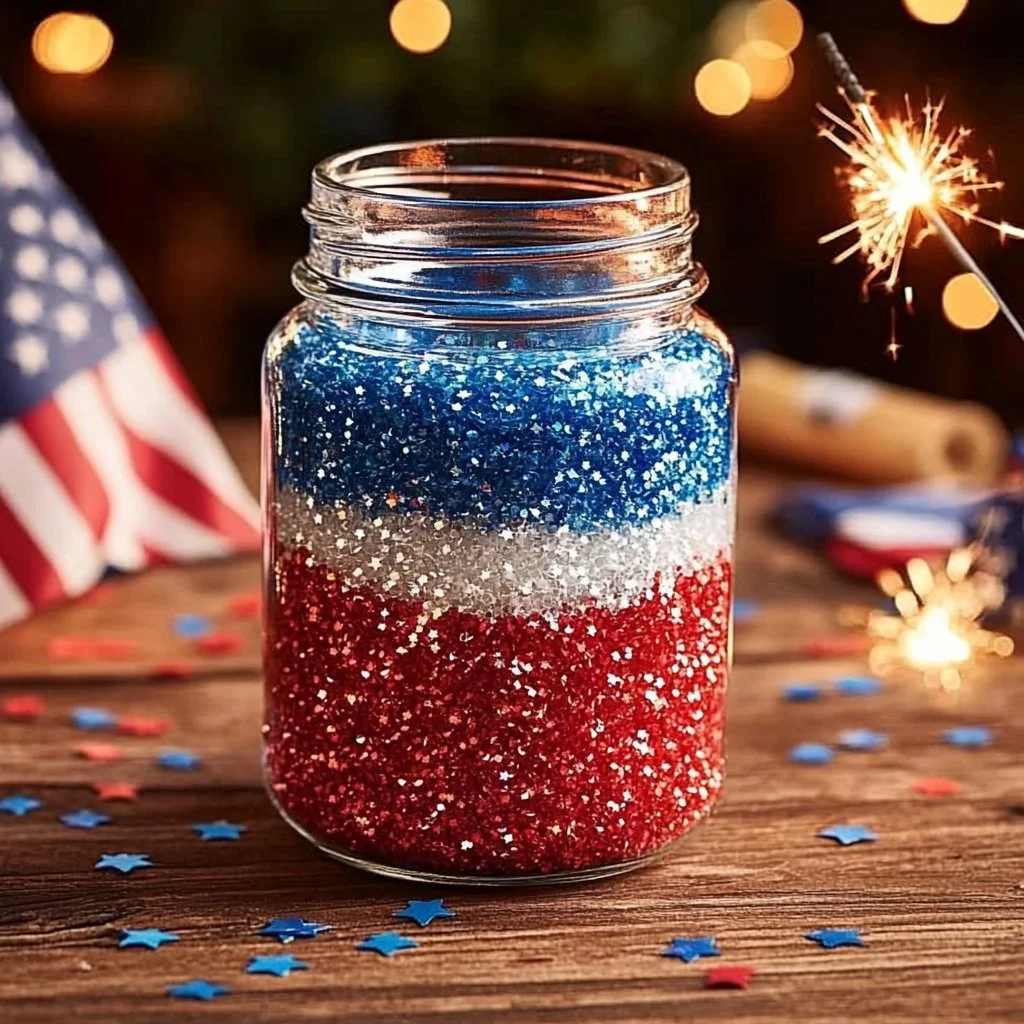 DIY Patriotic Calm Down Jar for relaxation and anxiety management
