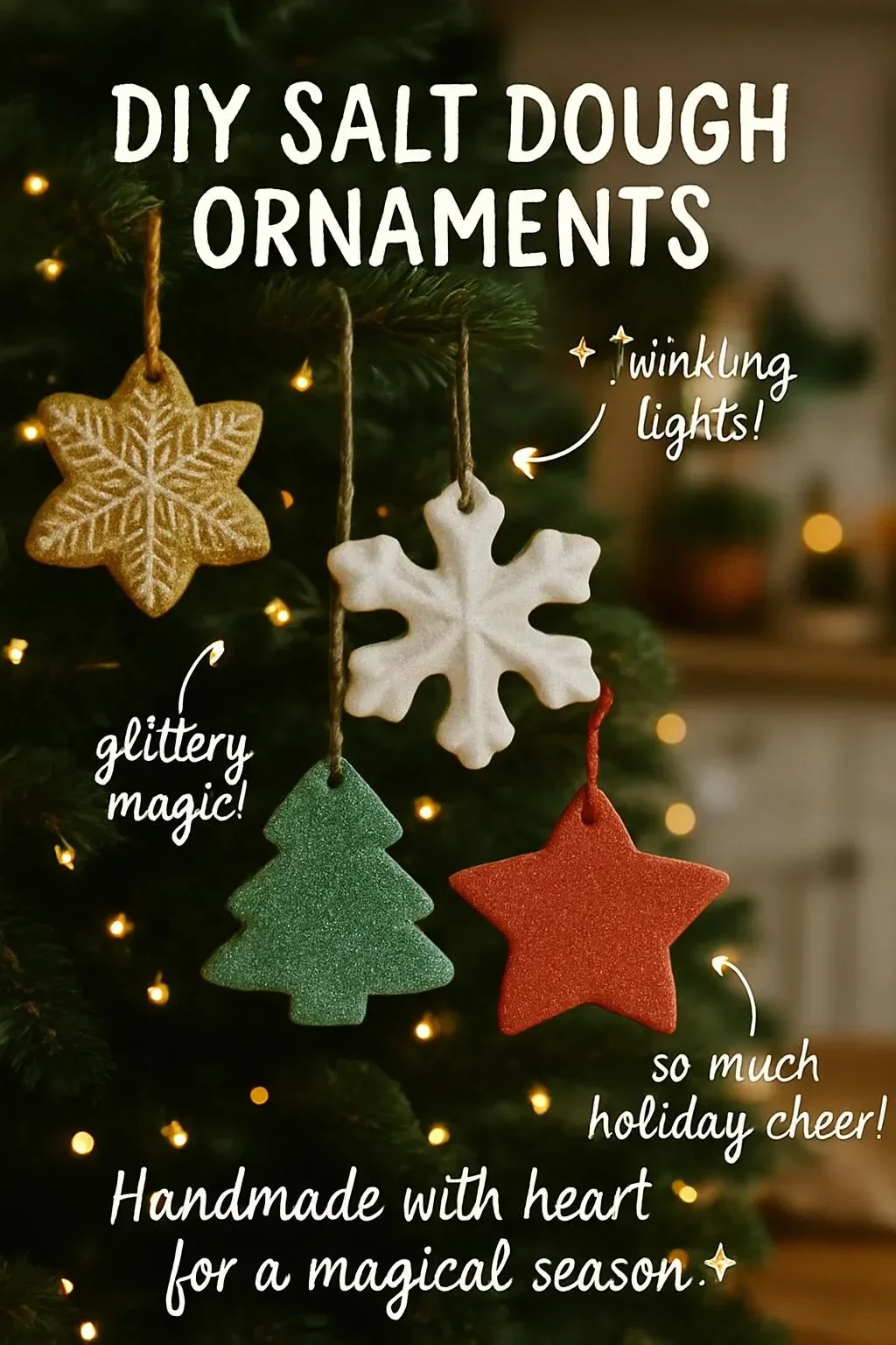 Handcrafted DIY salt dough ornaments for holiday decorations and gifts