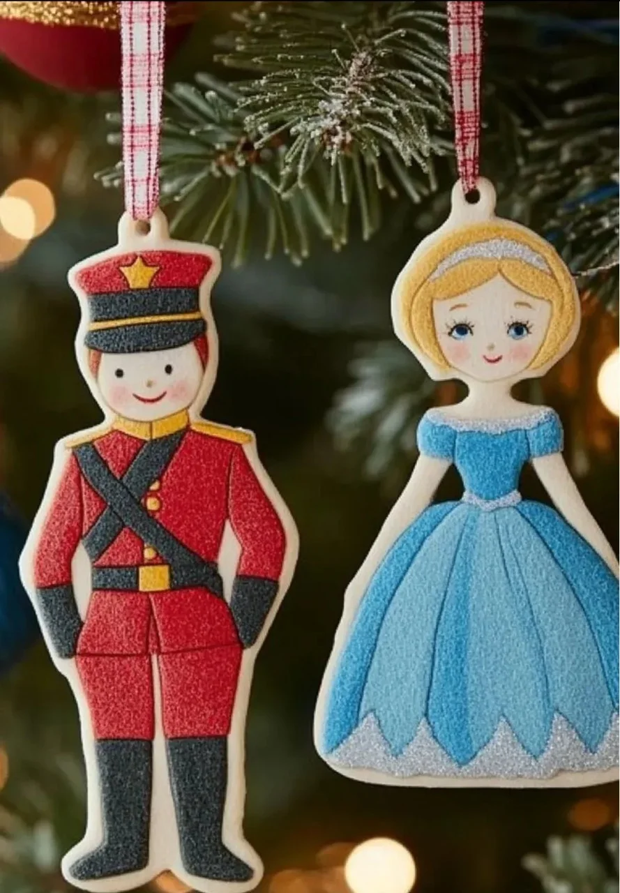 Finished DIY salt dough ornaments displayed on a wooden table