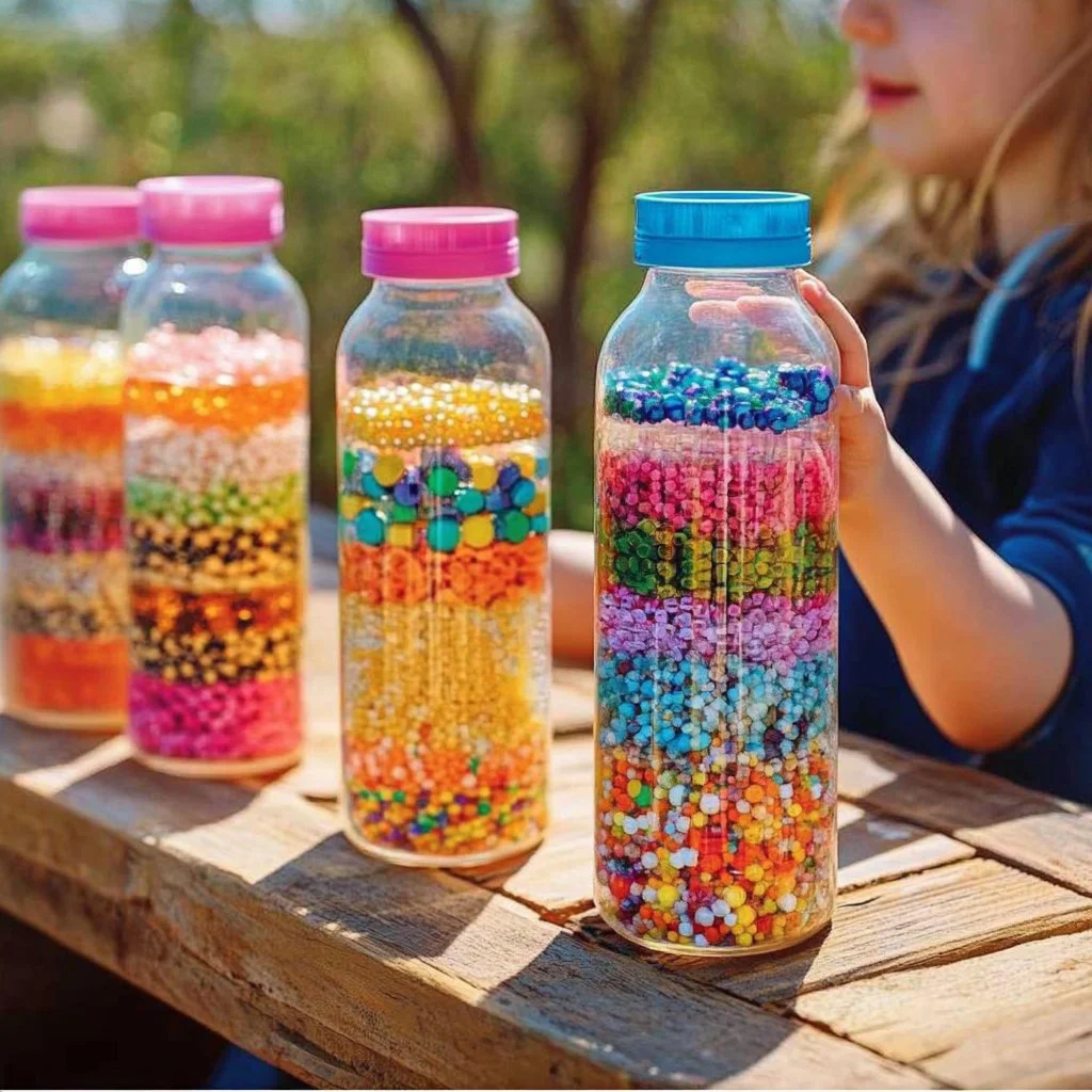 DIY musical instruments made from water bottles for creative sound exploration