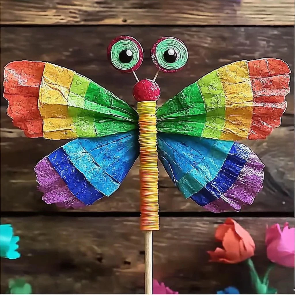 A vibrant dragonfly dancing in sunlight, showcasing its delicate wings.