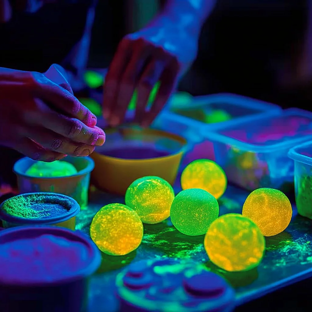 Homemade easy glow-in-the-dark playdough for kids' creative playtime