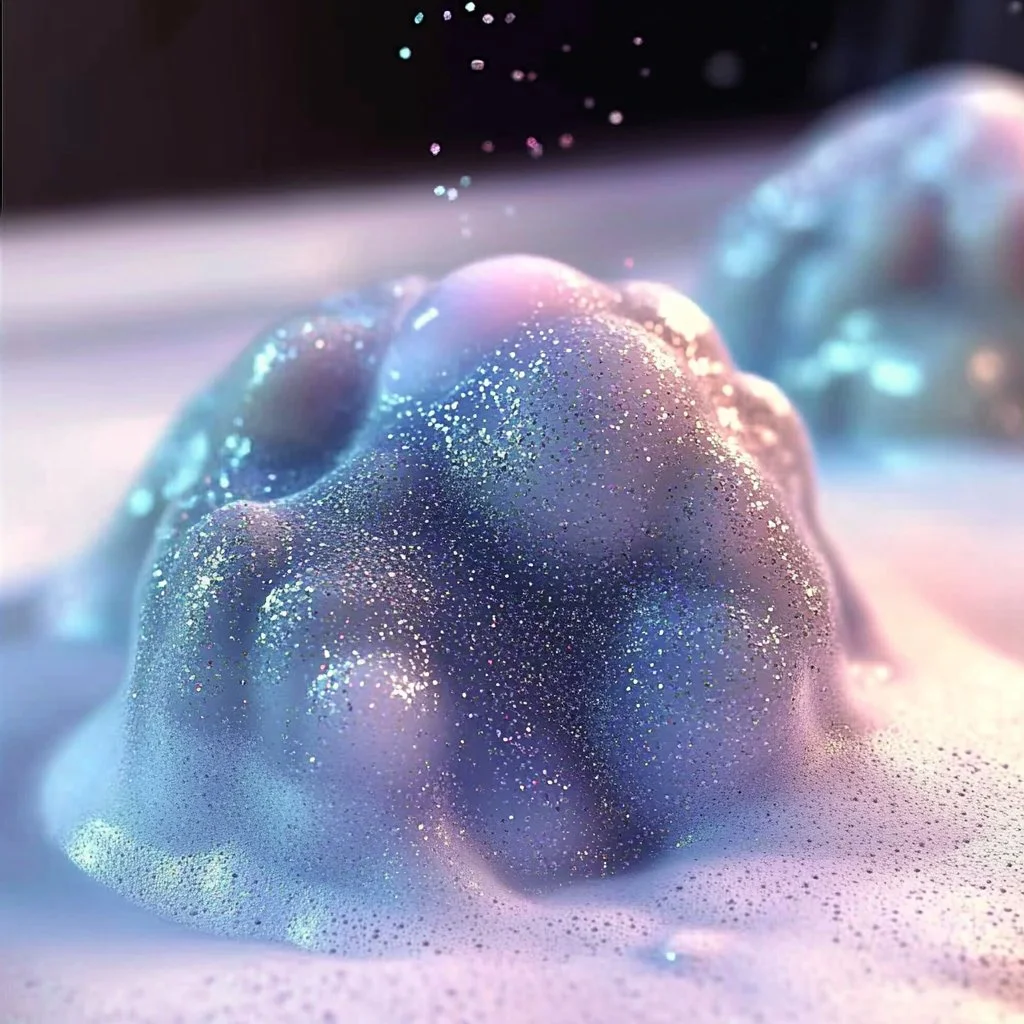 A vibrant display of fizzing Moon Rocks - unique cosmic-inspired treats.