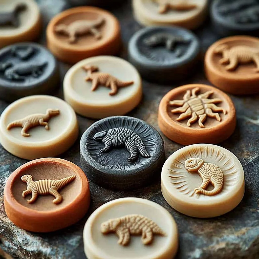 Child creating a fossil in a fossil-making adventure workshop.