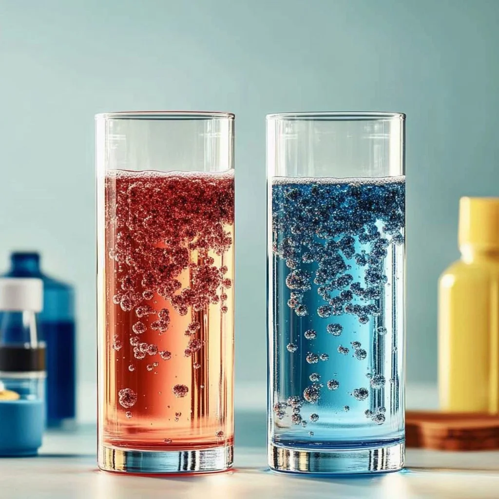 Colorful Glitter Lava Lamp glowing with vibrant glitter flow