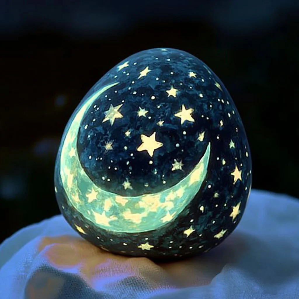 Glow-in-the-dark rocks for a beautiful night sky effect in gardens
