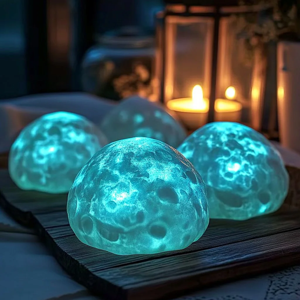 Glowing Bouncy Moon Rocks for decorative and playful cosmic ambiance.