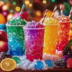 Kool-Aid snow cone syrup bottle with colorful flavors for summer treats.