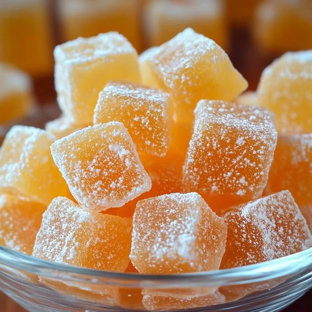 Sweet and tangy Lemon Drops candy on a wooden table