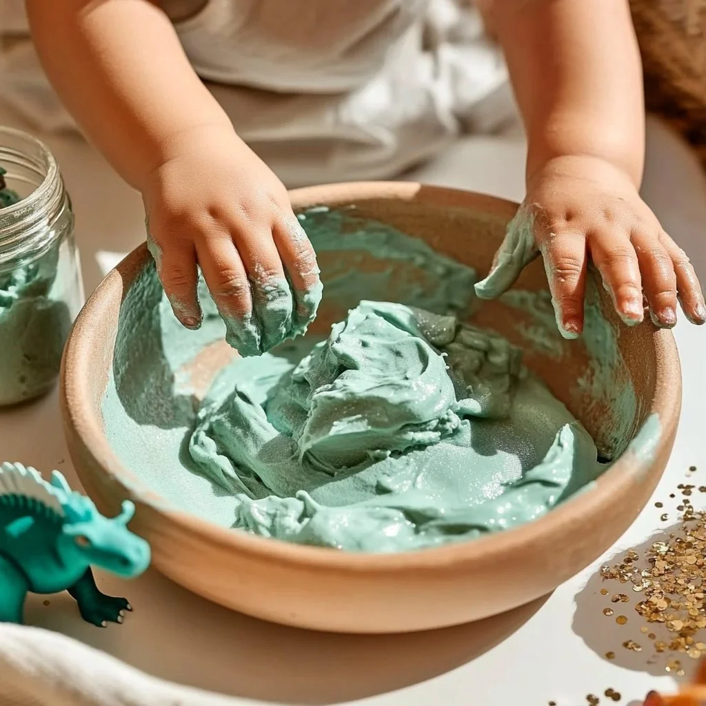 Children playing with colorful Magic Mud for sensory fun and creativity