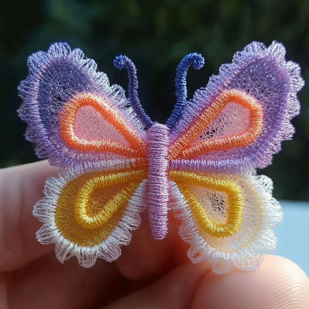 Colorful pipe cleaner butterfly rings crafted by hand for fun accessories.