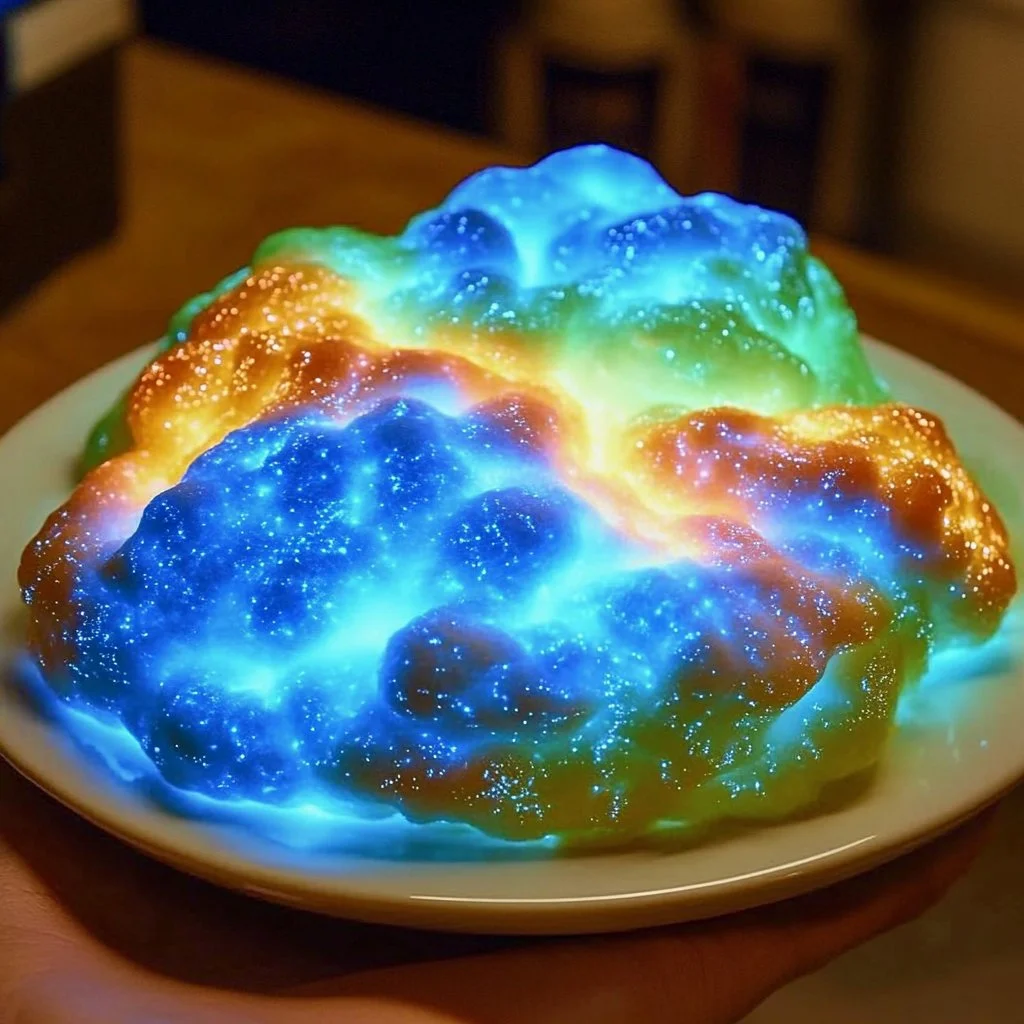 Rainbow Glow Moon Dough - colorful and fun modeling dough for creative play.