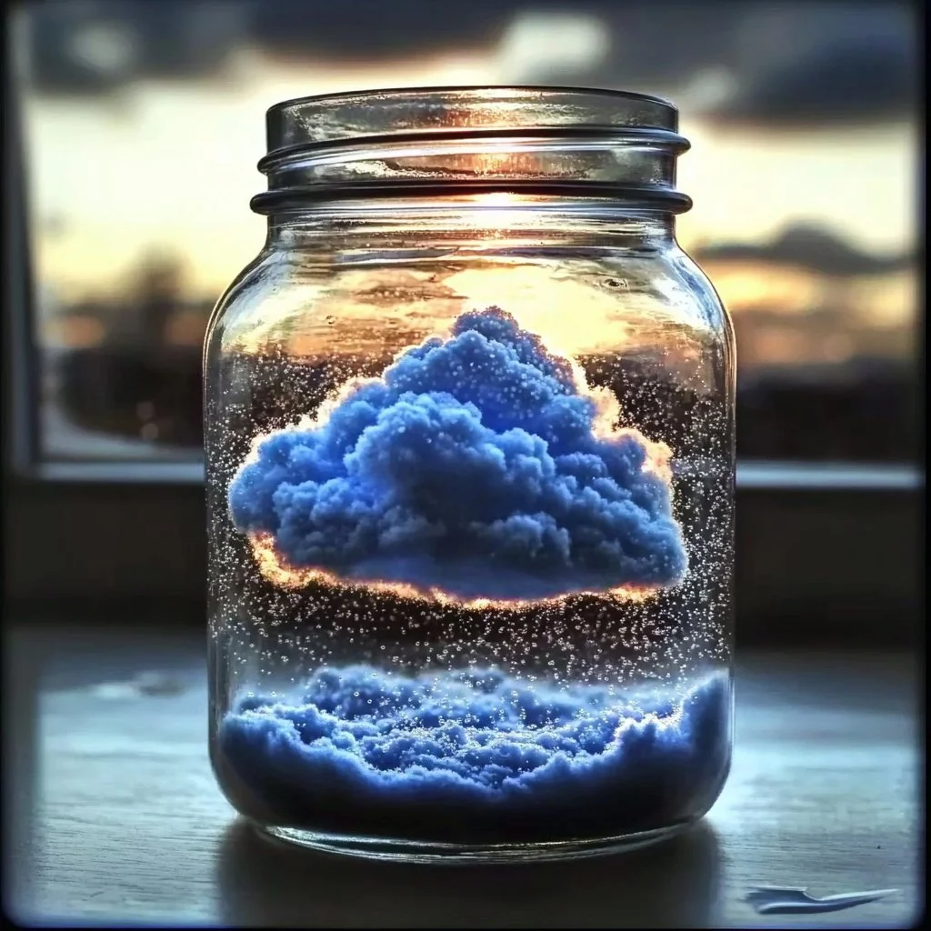 Rainy Cloud in a Jar science experiment for kids