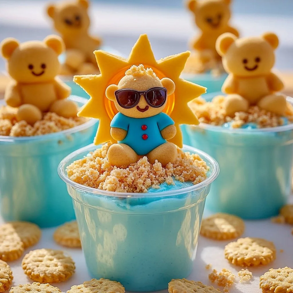 Delicious Sand Pudding Cups served in colorful containers