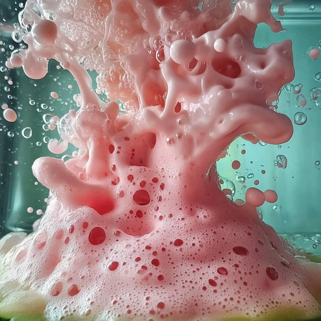 A colorful Watermelon Volcano display for summer parties and events.