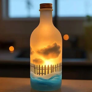 DIY Frosted Lighted Beach Scene Bottle 17 DIY Frosted Lighted Beach Scene Bottle