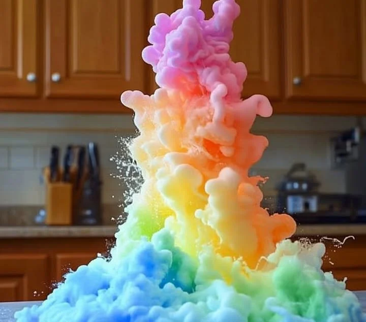Foam Explode Exploding Rainbow Foam Towers