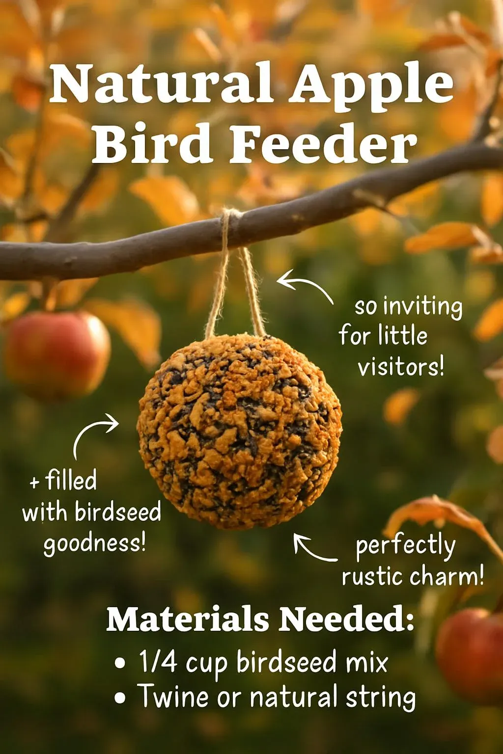 Best 6 Creative Craft Ideas for Fun and Festive Projects 4 Natural Apple Bird Feeder