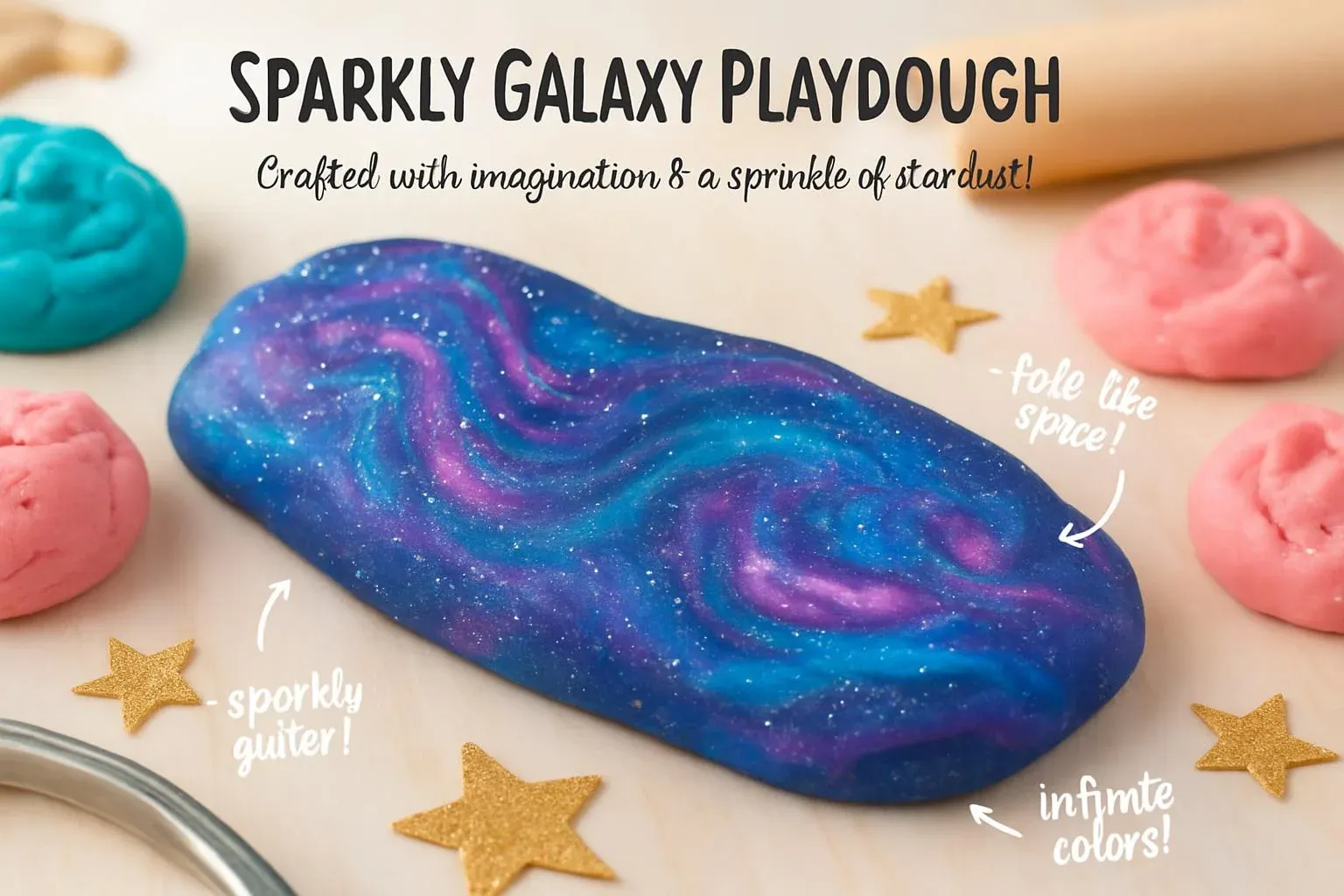 Best 6 Creative Craft Ideas for Fun and Festive Projects 5 Sparkly Galaxy Playdough