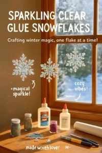 Sparkling Clear Glue Snowflakes 16 Sparkling Clear Glue Snowflakes