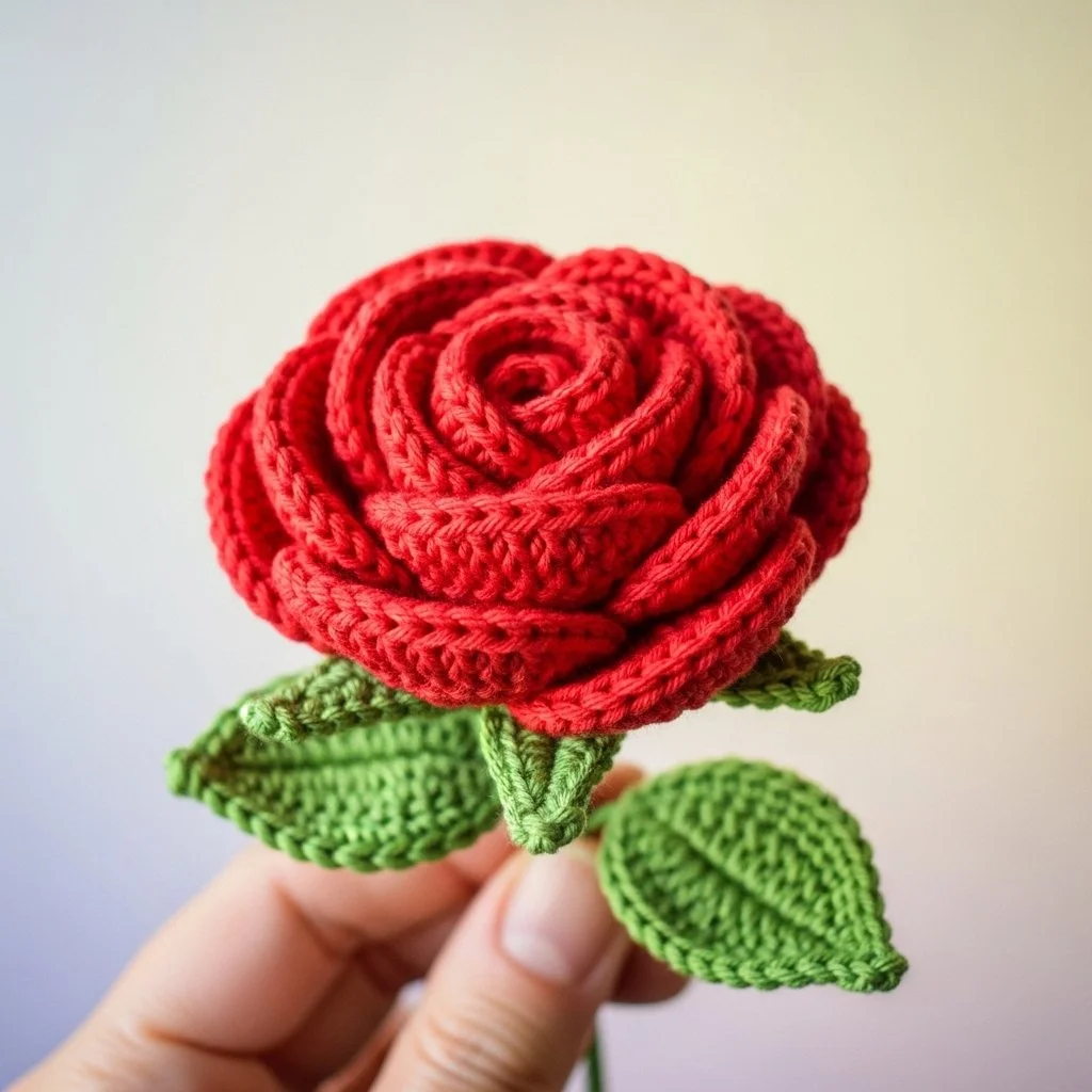 Individual Roses Crochet Crochet Rose