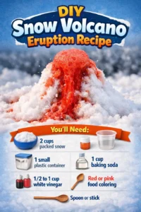 DIY Snow Volcano Eruption Recipe 18 DIY Snow Volcano Eruption Recipe