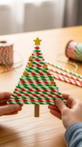 DIY Straw Christmas Tree Ornaments 15 DIY Straw Christmas Tree Ornaments