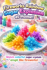 Fireworks Rainbow Sugar Explosion at Home 19 Fireworks Rainbow Sugar Explosion at Home