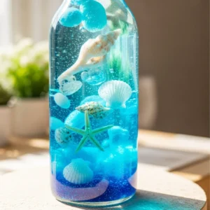 Glittery Ocean in a Bottle 15 Glittery Ocean in a Bottle