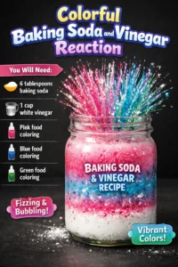 Colorful Baking Soda and Vinegar Reaction 19 Colorful Baking Soda and Vinegar Reaction