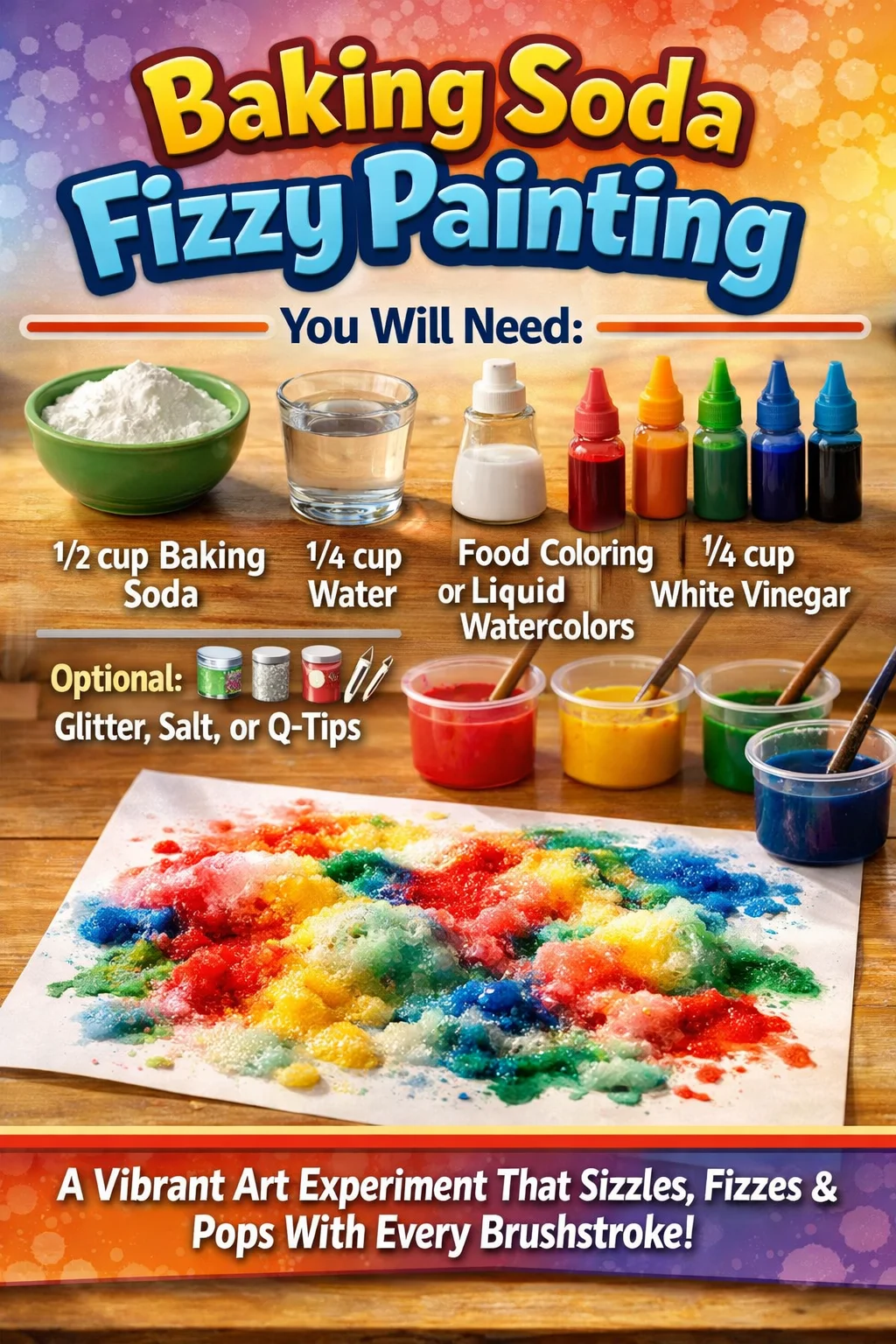 Baking Soda Fizzy Painting