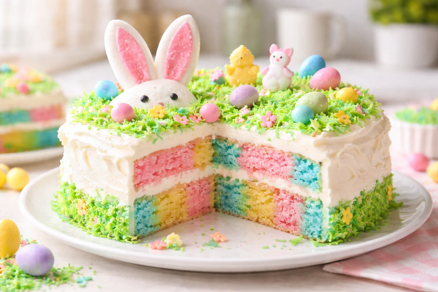 Easter Bunny Poke Cake 7 Easter Bunny Poke Cake