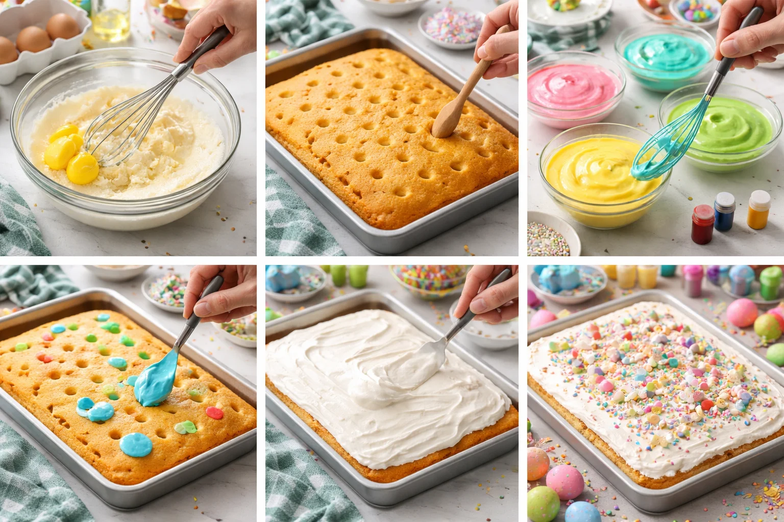 Easter Bunny Poke Cake 9 Easter Bunny Poke Cake