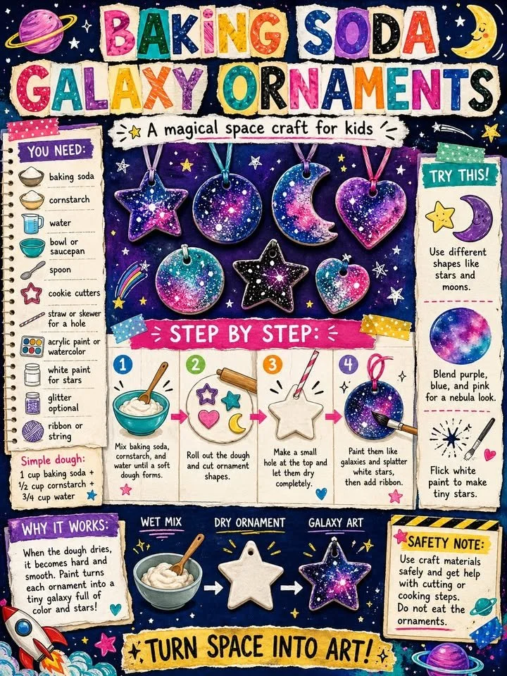 Baking Soda Galaxy Ornaments 5 Baking Soda Galaxy Ornaments