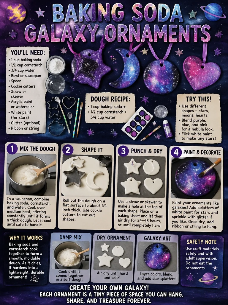 Baking Soda Galaxy Ornaments 6 Baking Soda Galaxy Ornaments