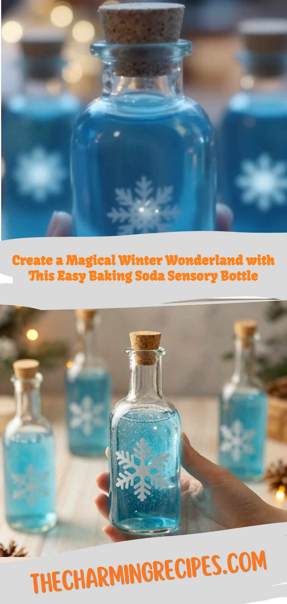 Baking Soda Winter Sensory Bottle 8 Baking Soda Winter Sensory Bottle