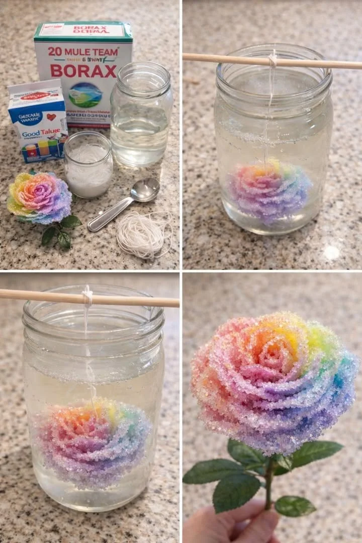 Borax Crystal Rainbow Flower 5 Borax Crystal Rainbow Flower