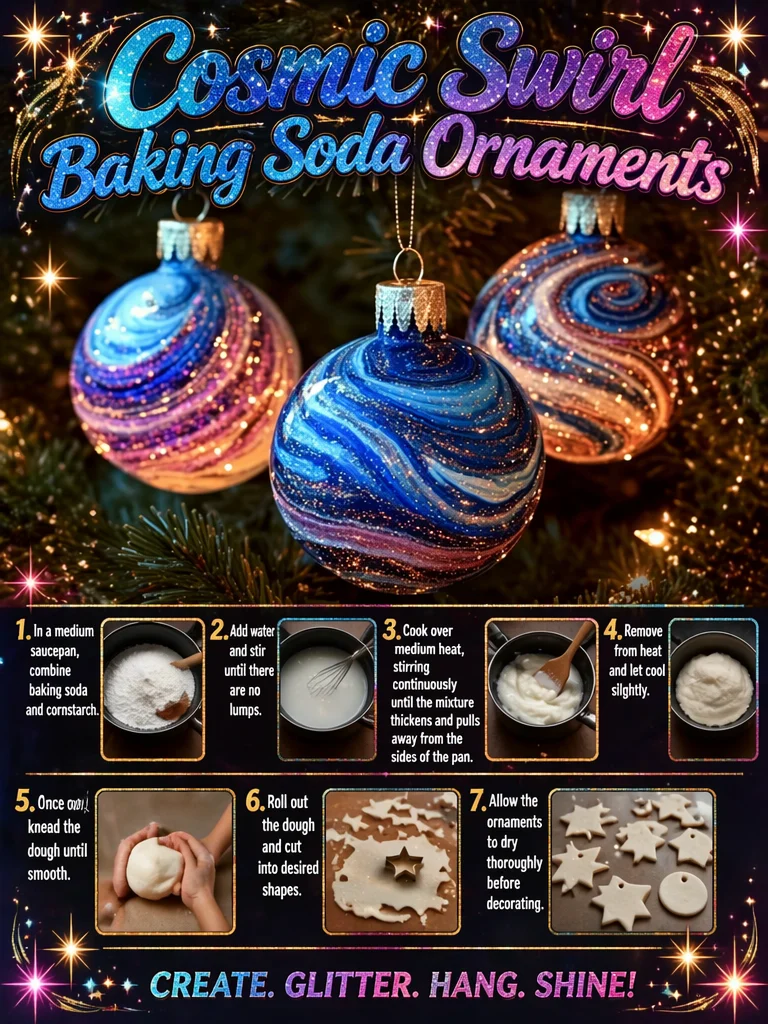 Cosmic Swirl Baking Soda Ornaments 5 Cosmic Swirl Baking Soda Ornaments